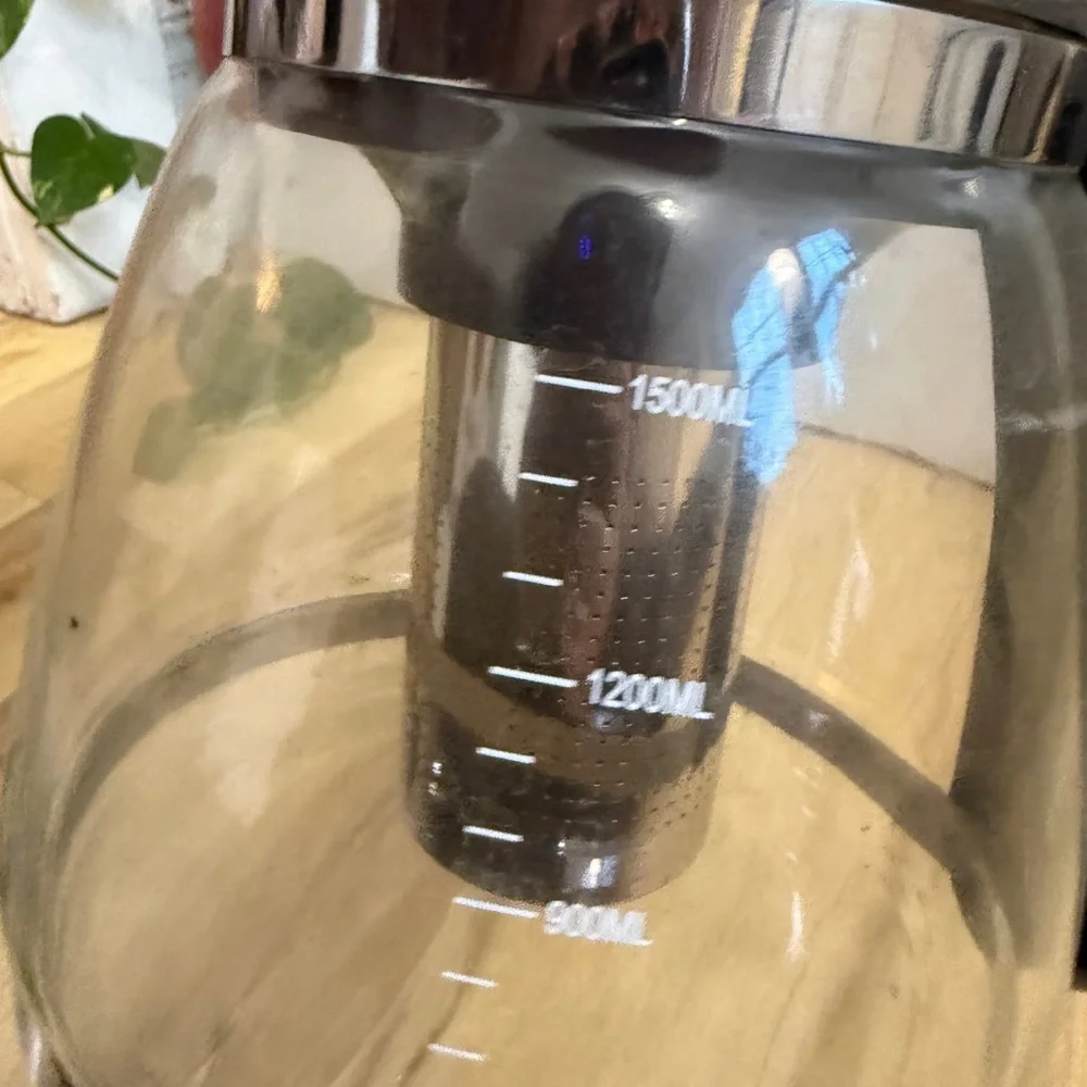 Glass Teapot with Black Handle